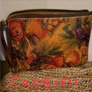 Patricia Nash Mediterranean Fruit Leather Wristlet